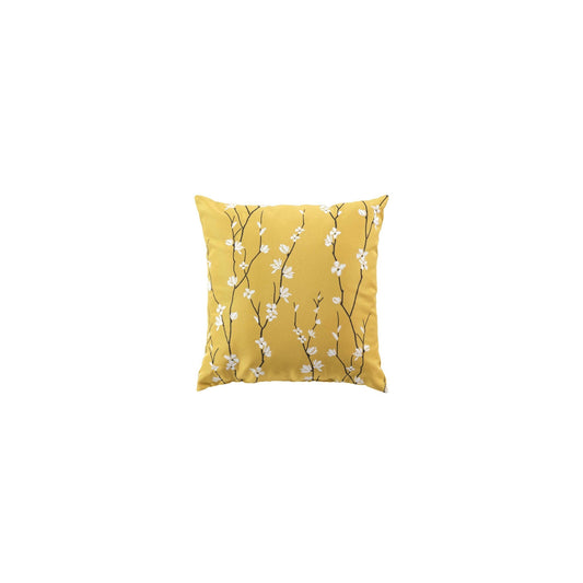 Coussin Déco Imprimé "sakura" 45x45cm Jaune