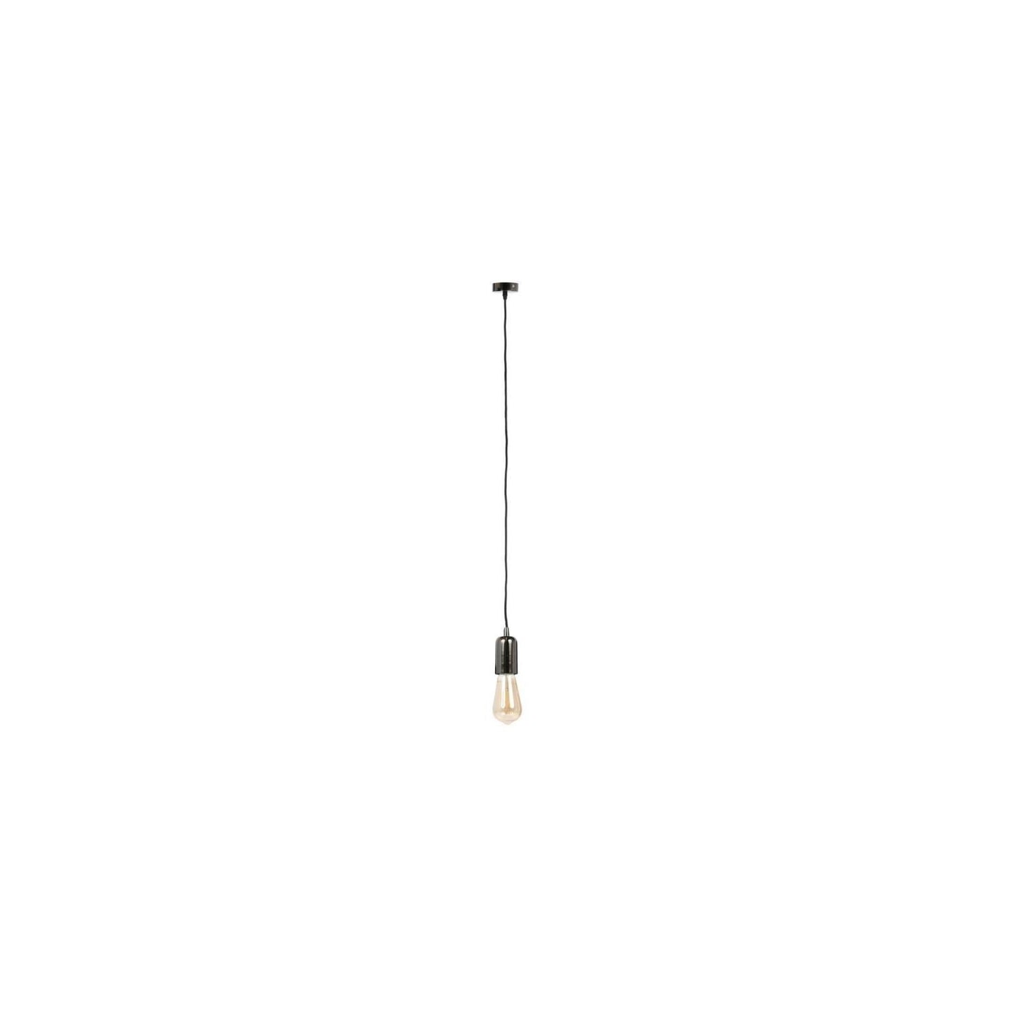 Suspension Vintage - Noir Aluminium - Câble Noir