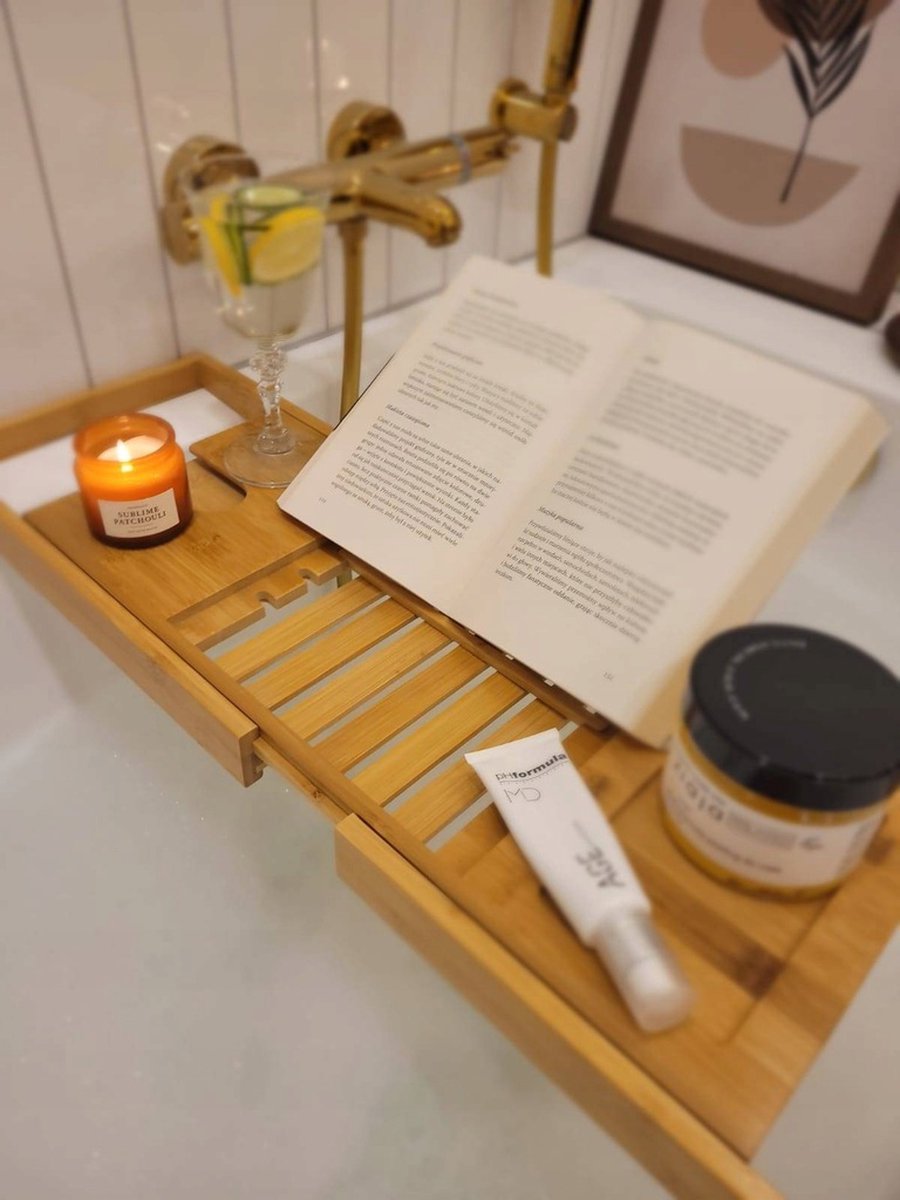 Étagère de bain en Bambou - Hauteur réglable