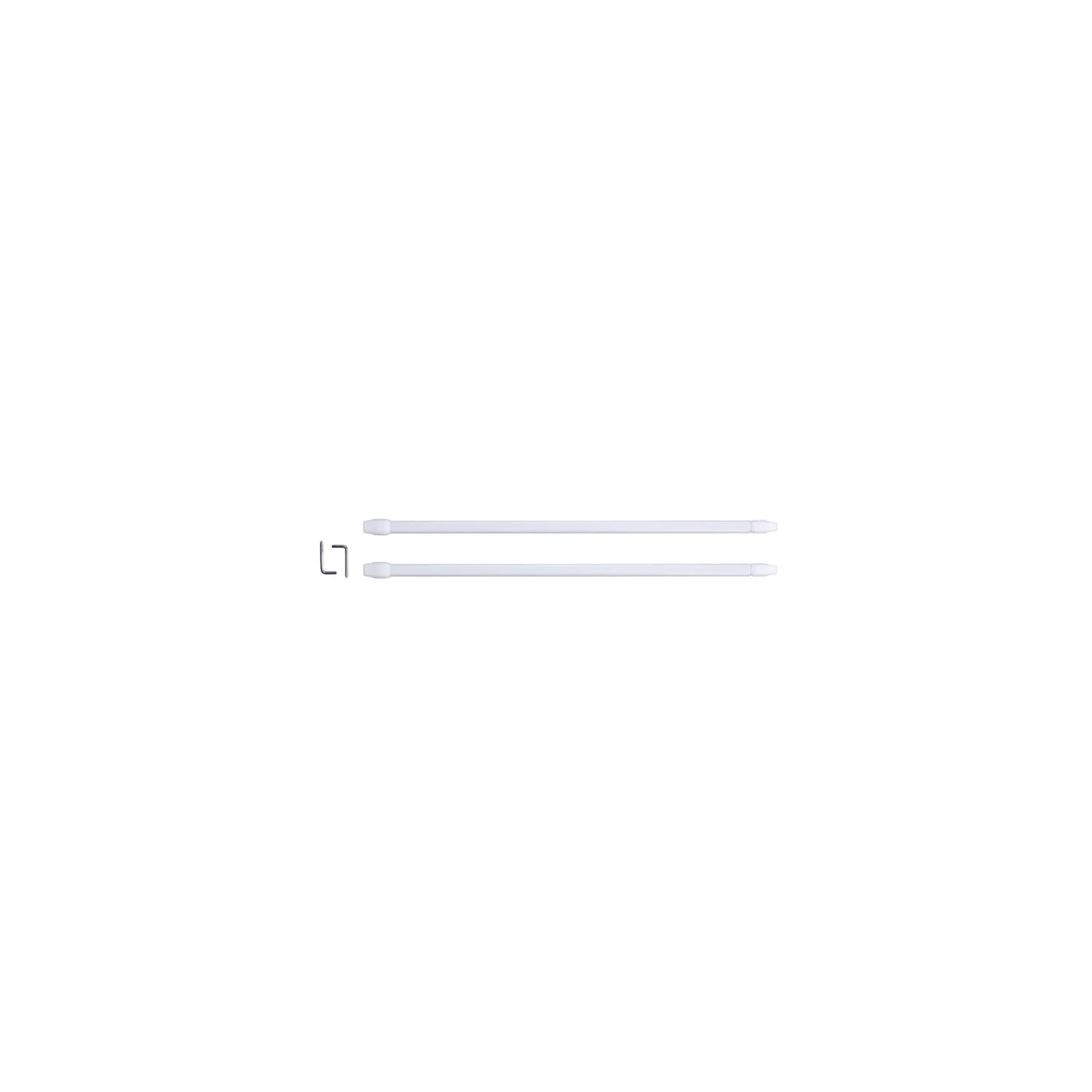 Lot De 2 Tringles Extensibles "paio" 50-80cm Blanc
