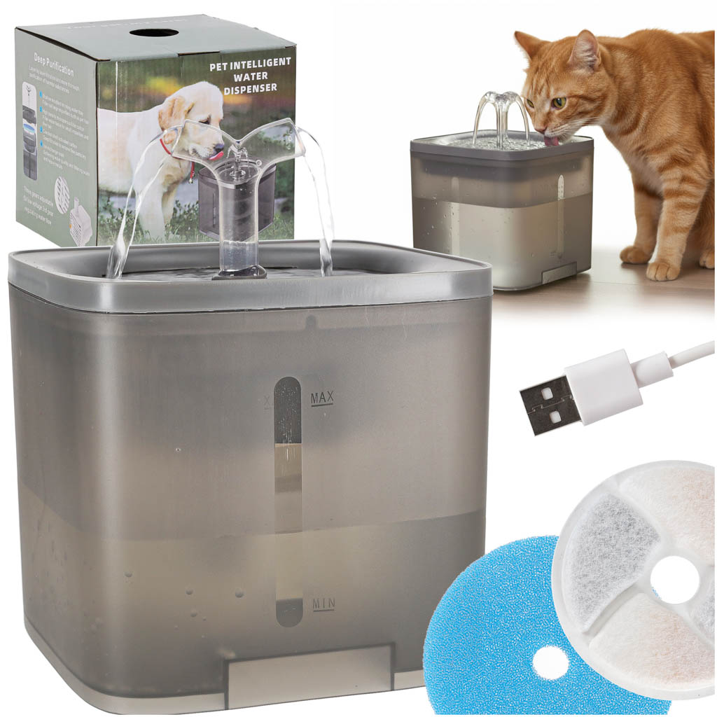 Fontaine pour chien de chat chien buveur automatique USB 2l filtre de nettoyage