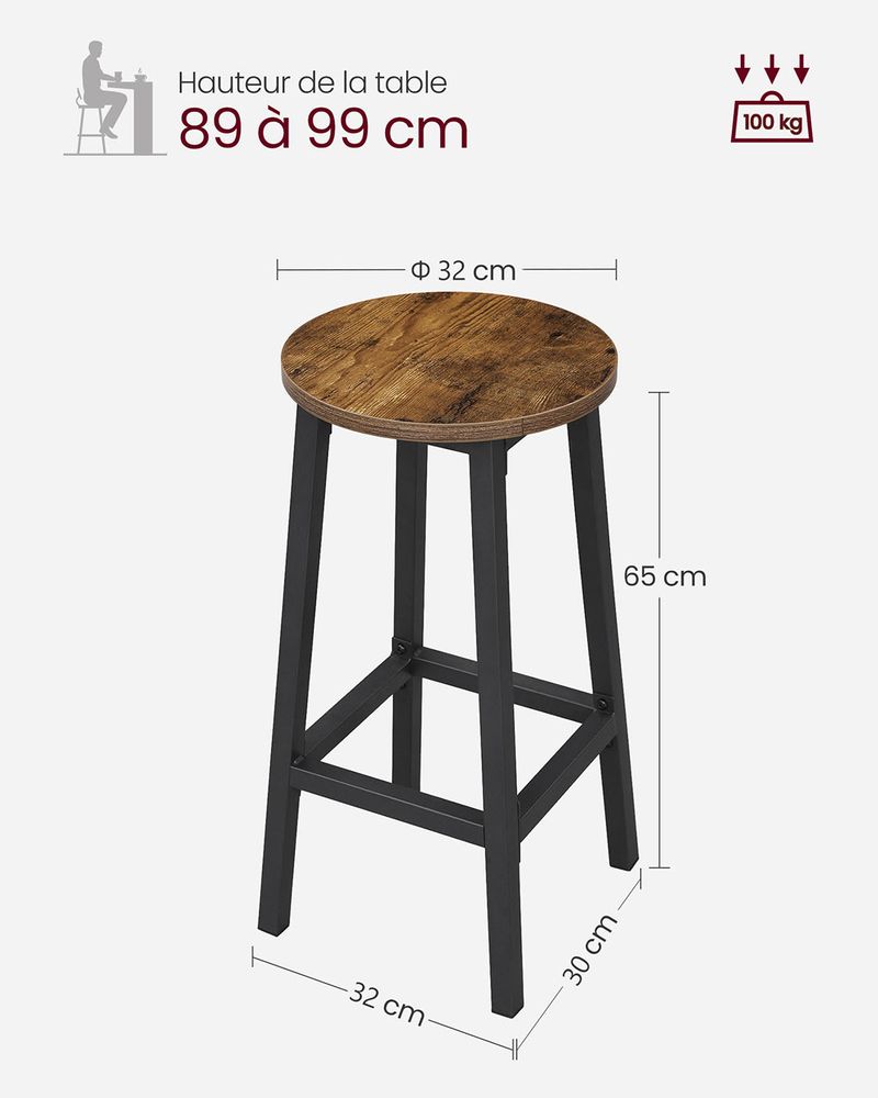 2 Tabourets industriel