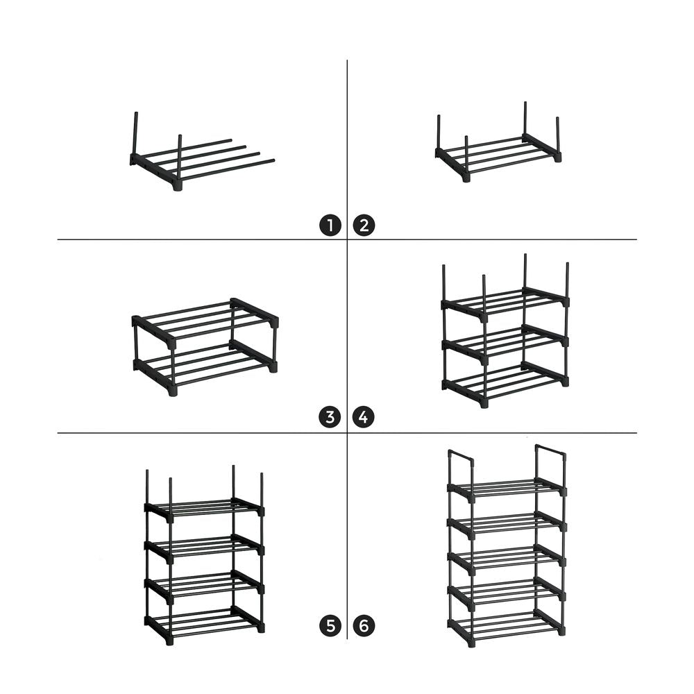 Étagère 5 niveaux noir