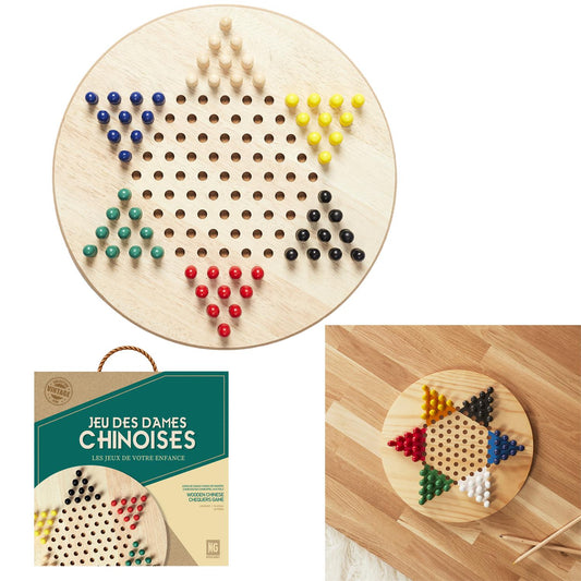 JEU DE DAMES CHINOISES EN BOIS M8