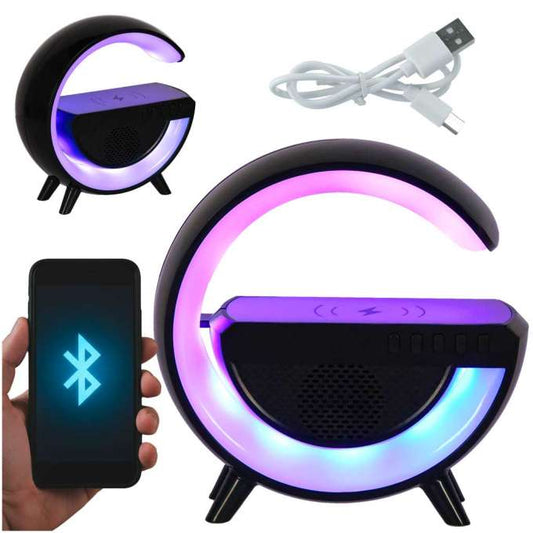 Lumière RVB avec chargeur sans fil radio noir