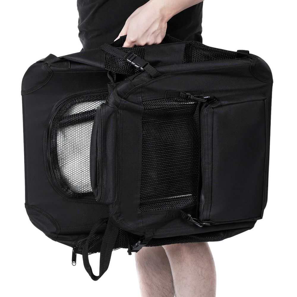 Sac de transport voyage pour chien XL 102 x 69 x 69 cm noir