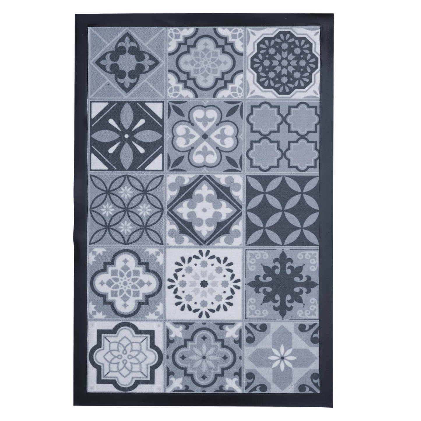 TAPIS IMPRIME PVC CARREAUX DE CIMENT 40X60CM M12