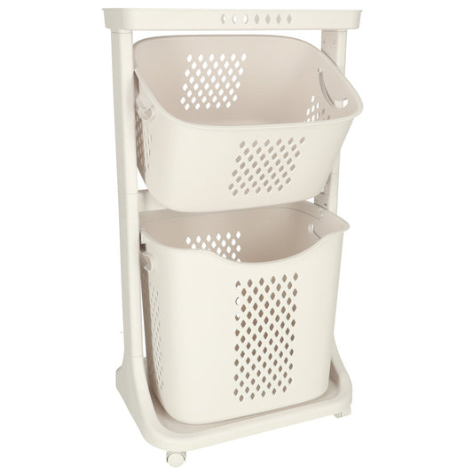 Organisateur roulant à deux niveaux pour vêtements de jouets