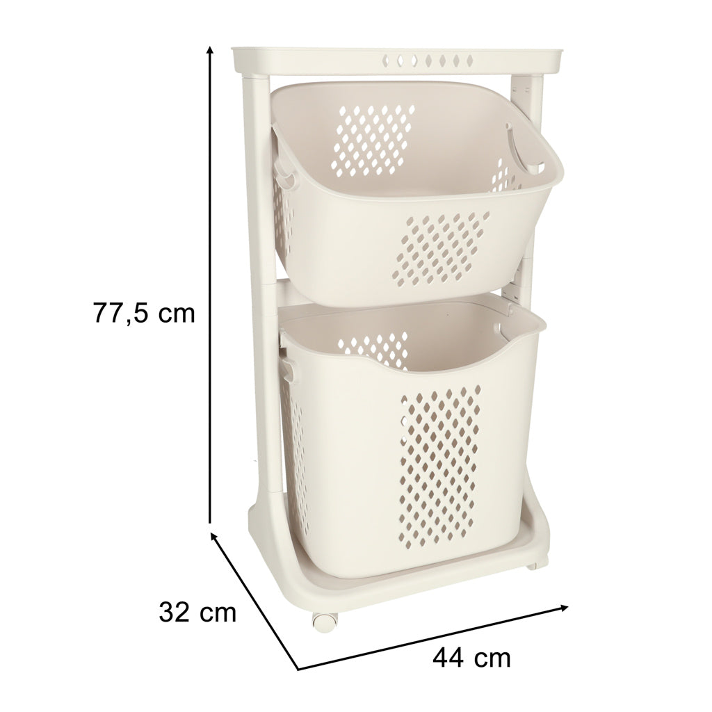 Organisateur roulant à deux niveaux pour vêtements de jouets