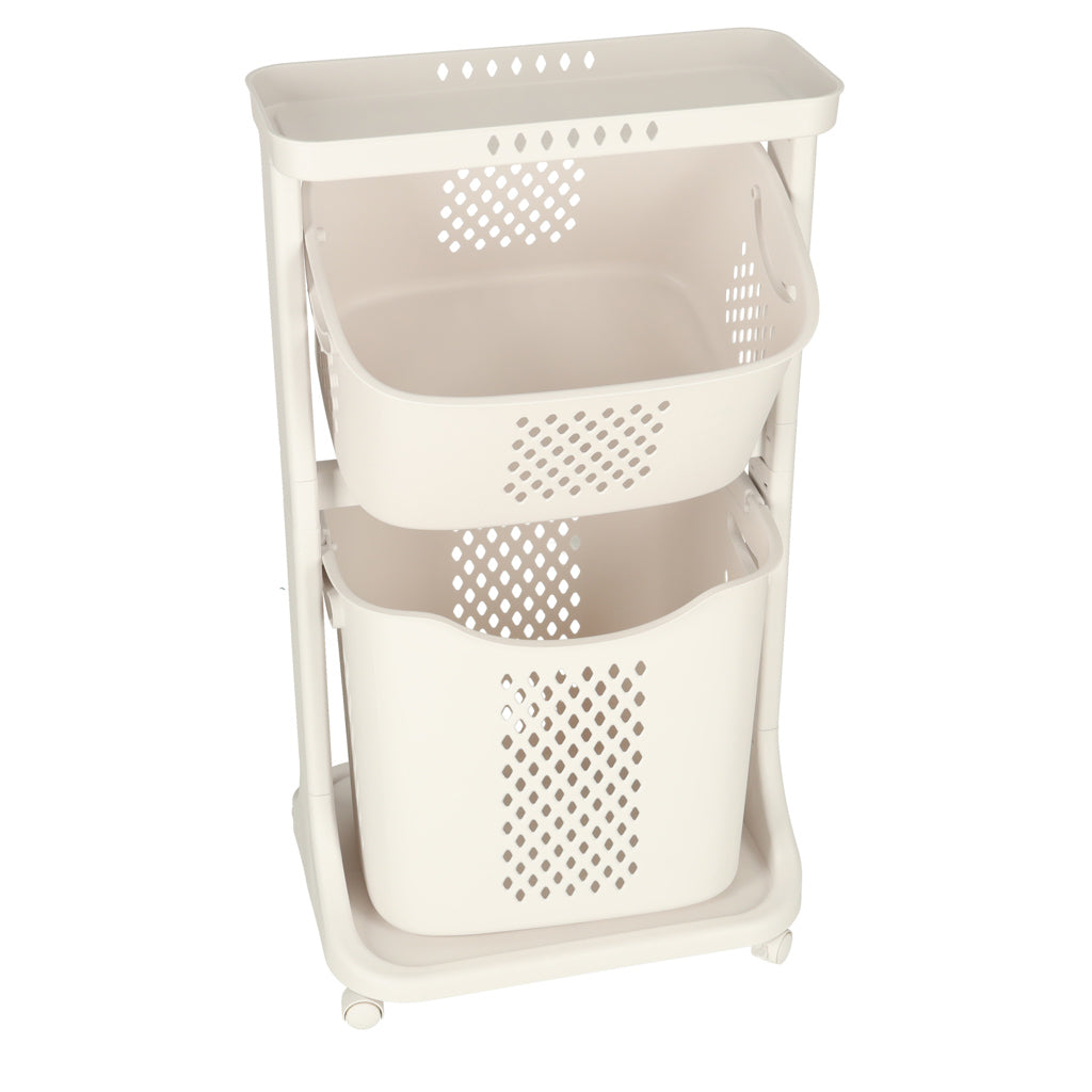 Organisateur roulant à deux niveaux pour vêtements de jouets