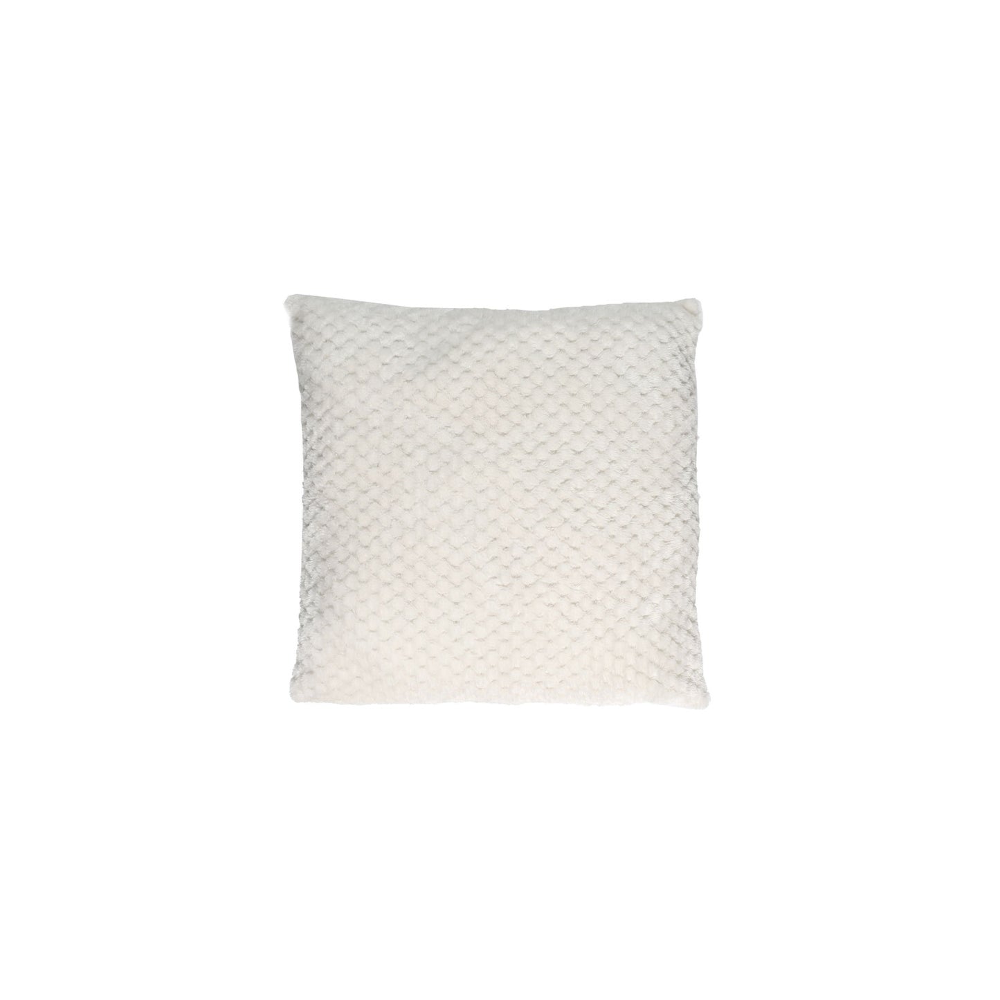 Coussin Déco Nid d'Abeille "Crush" 40x40cm Blanc