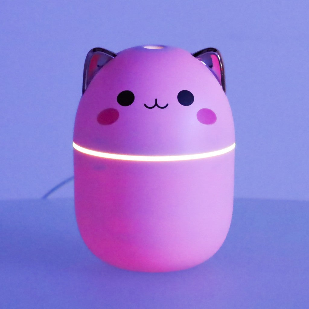 Humidificateur d'air diffuseur d'huile kitty rose RGB