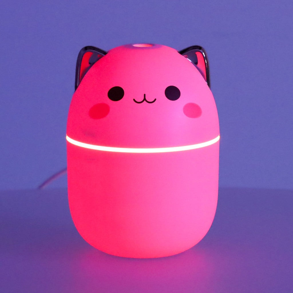 Humidificateur d'air diffuseur d'huile kitty rose RGB