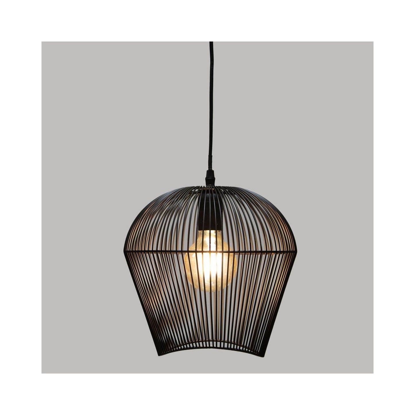 Suspension Filaire Jena Métal Noir D26cm - Atmosphera