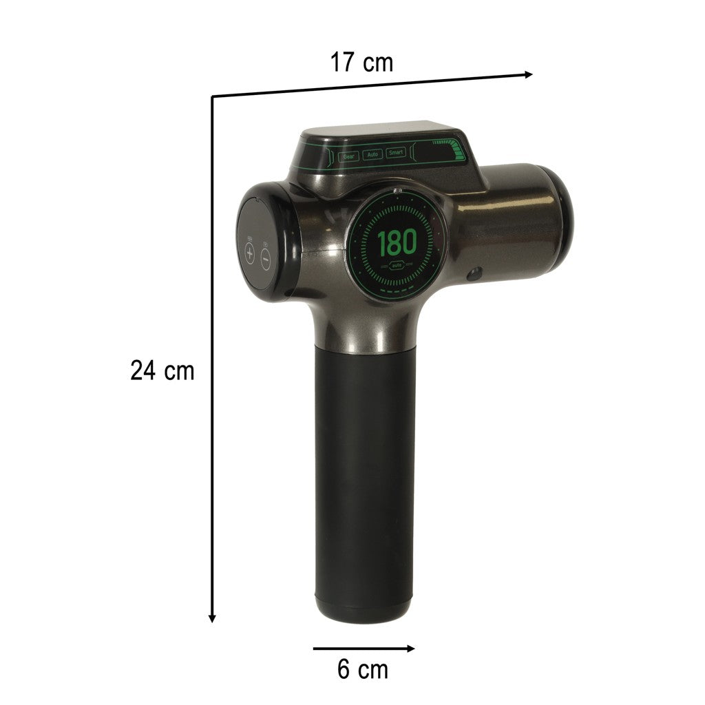 Pistolet de massage masseur de corps arrière affichage LED 8en1