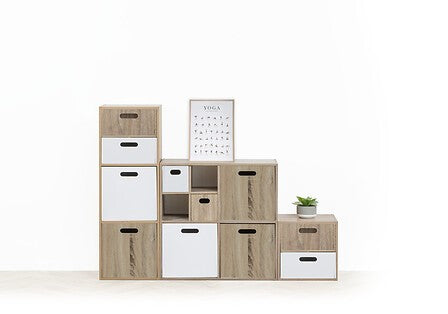 Boite rangement 31 x 31 cm bois blanc