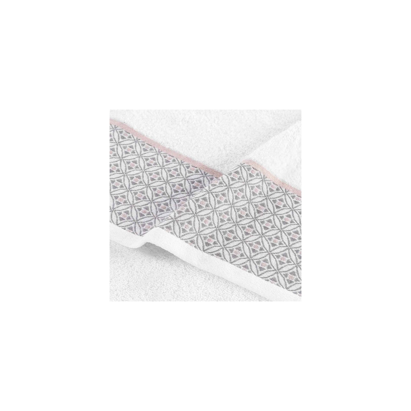 Serviette De Toilette Jacquard "belina" 50x90cm Blanc