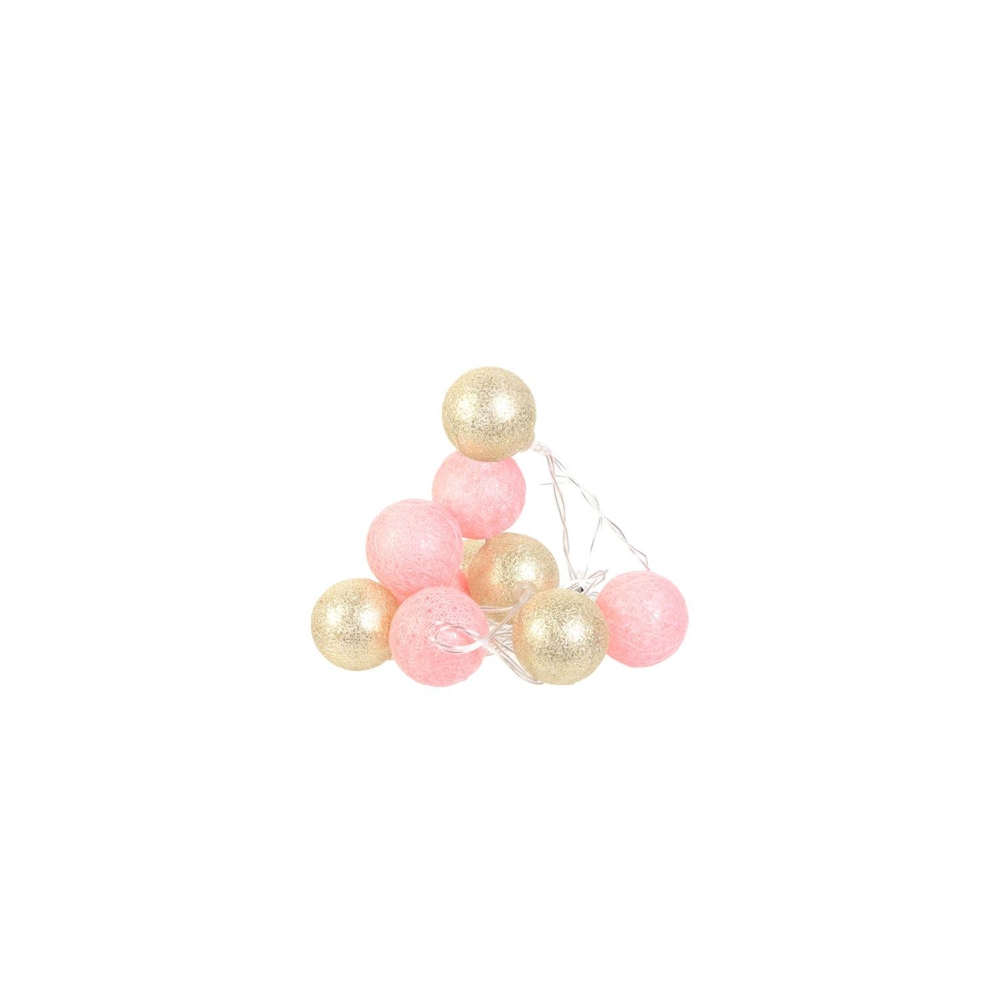 Guirlande Lumineuse À Led "10 Boules" 192cm Rose