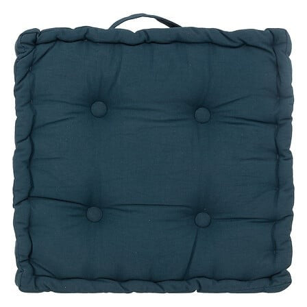 Coussin de sol 40 x 40 x 8 cm bleu égéen