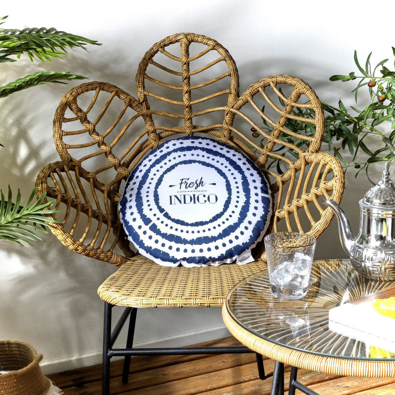 COUSSIN DEPERLANT ROND BLEU 40CM M8