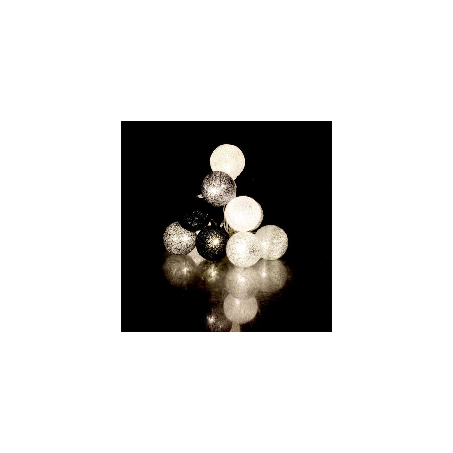 Guirlande Lumineuse À Led "10 Boules" 192cm Gris