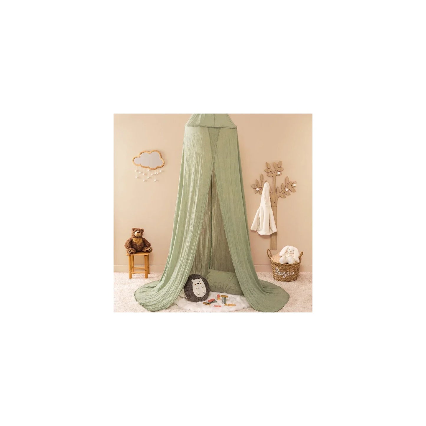 Miroir Nuage En Bois 40x36cm - Atmosphera