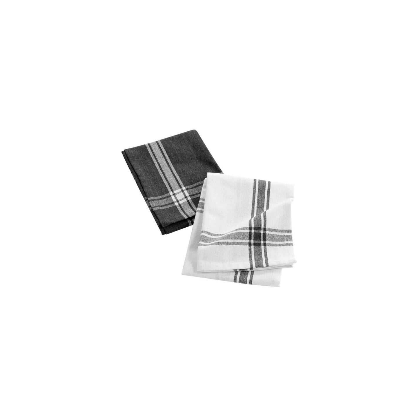 Lot De 2 Torchons "cuisiline" 50x70cm Anthracite
