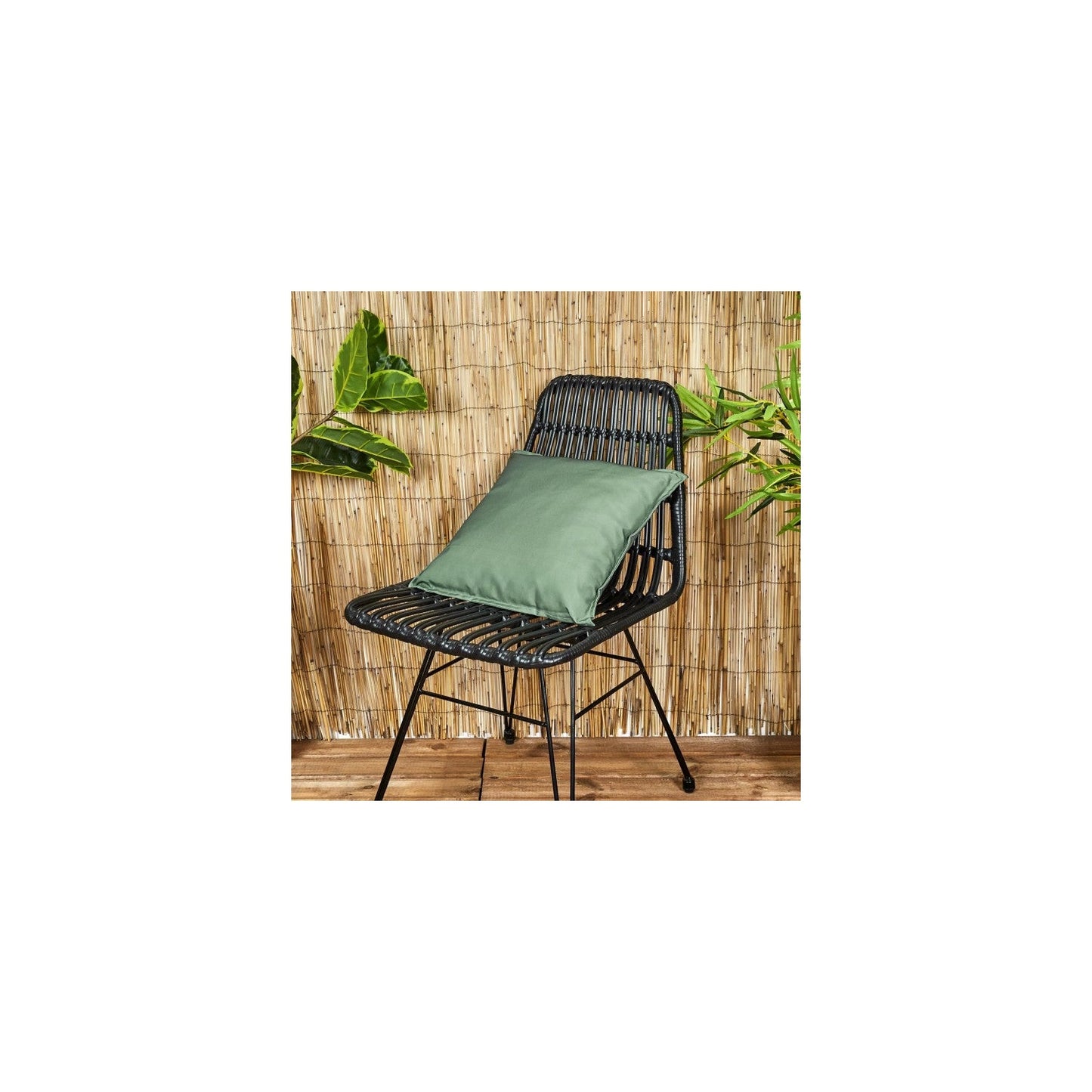 Coussin Déco "jardina" 40x40cm Vert Sauge