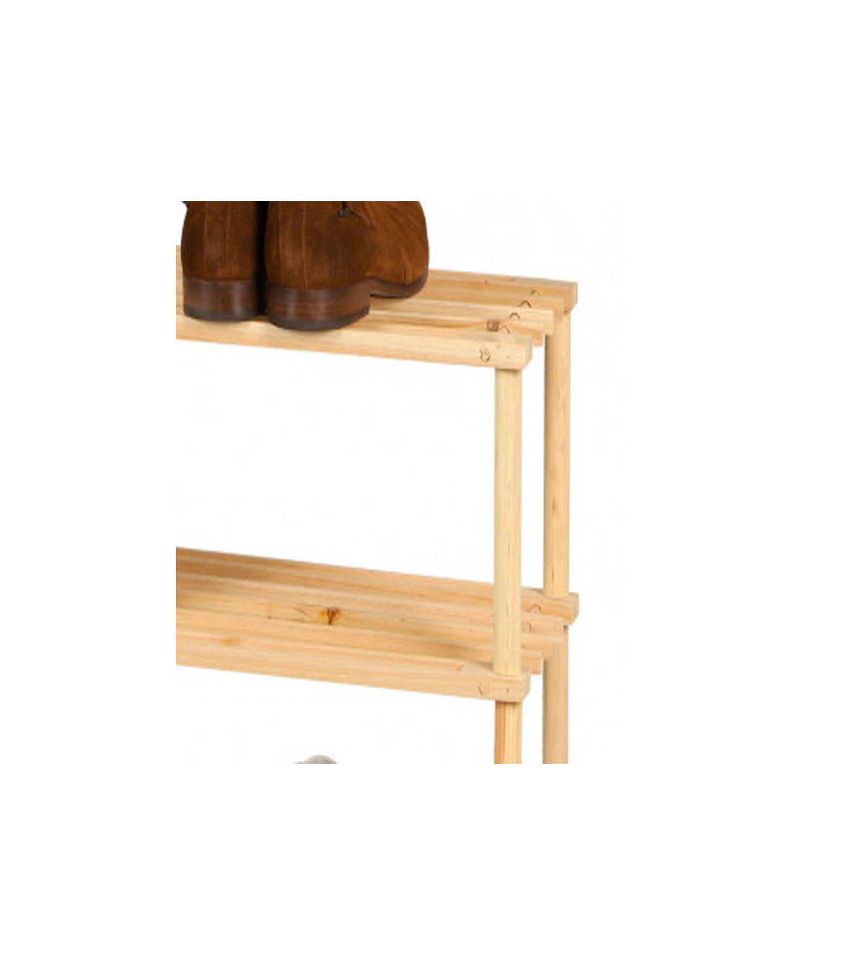 Étagère à chaussures en bois 4 niveaux - 74x26x64cm