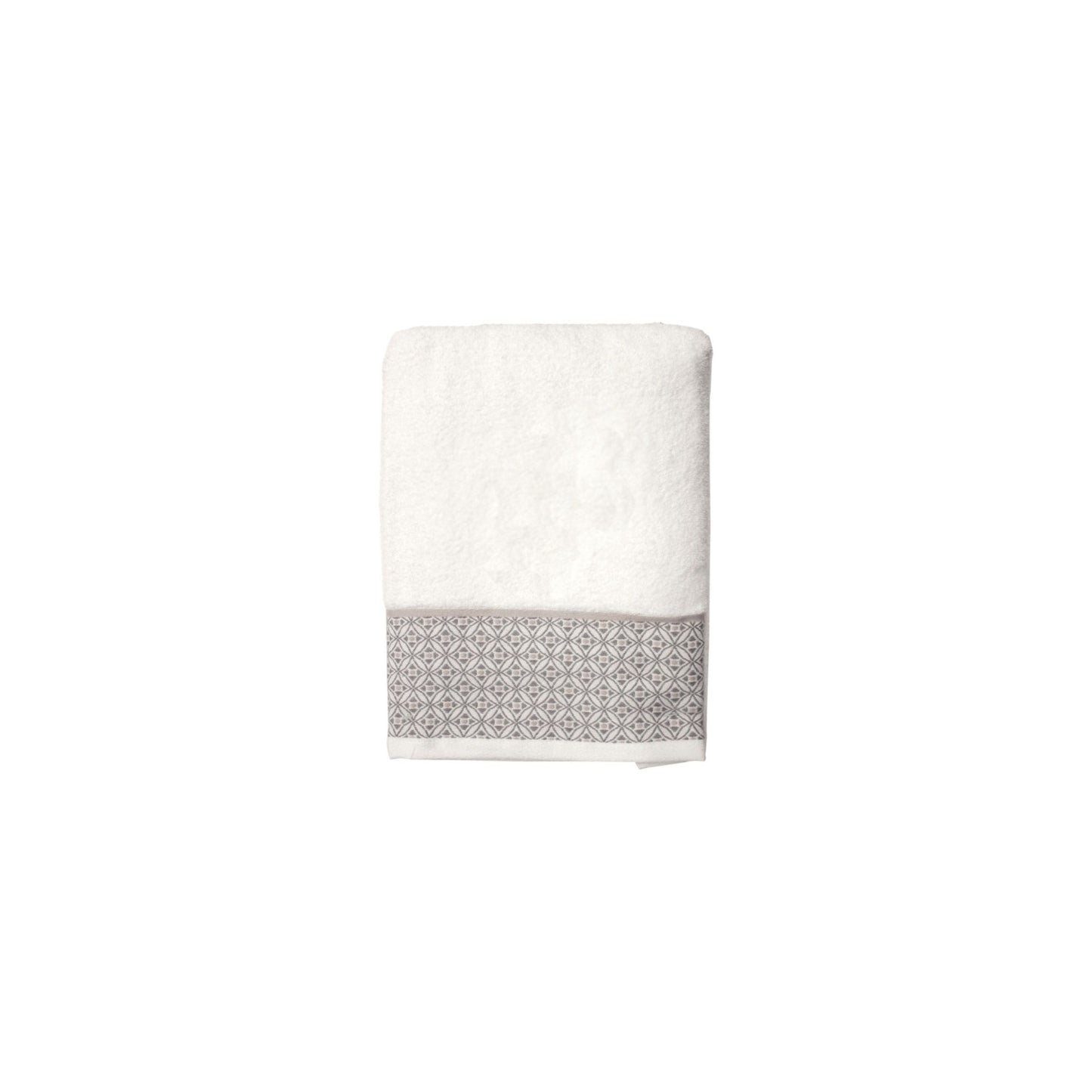 Serviette De Toilette Jacquard "belina" 50x90cm Blanc