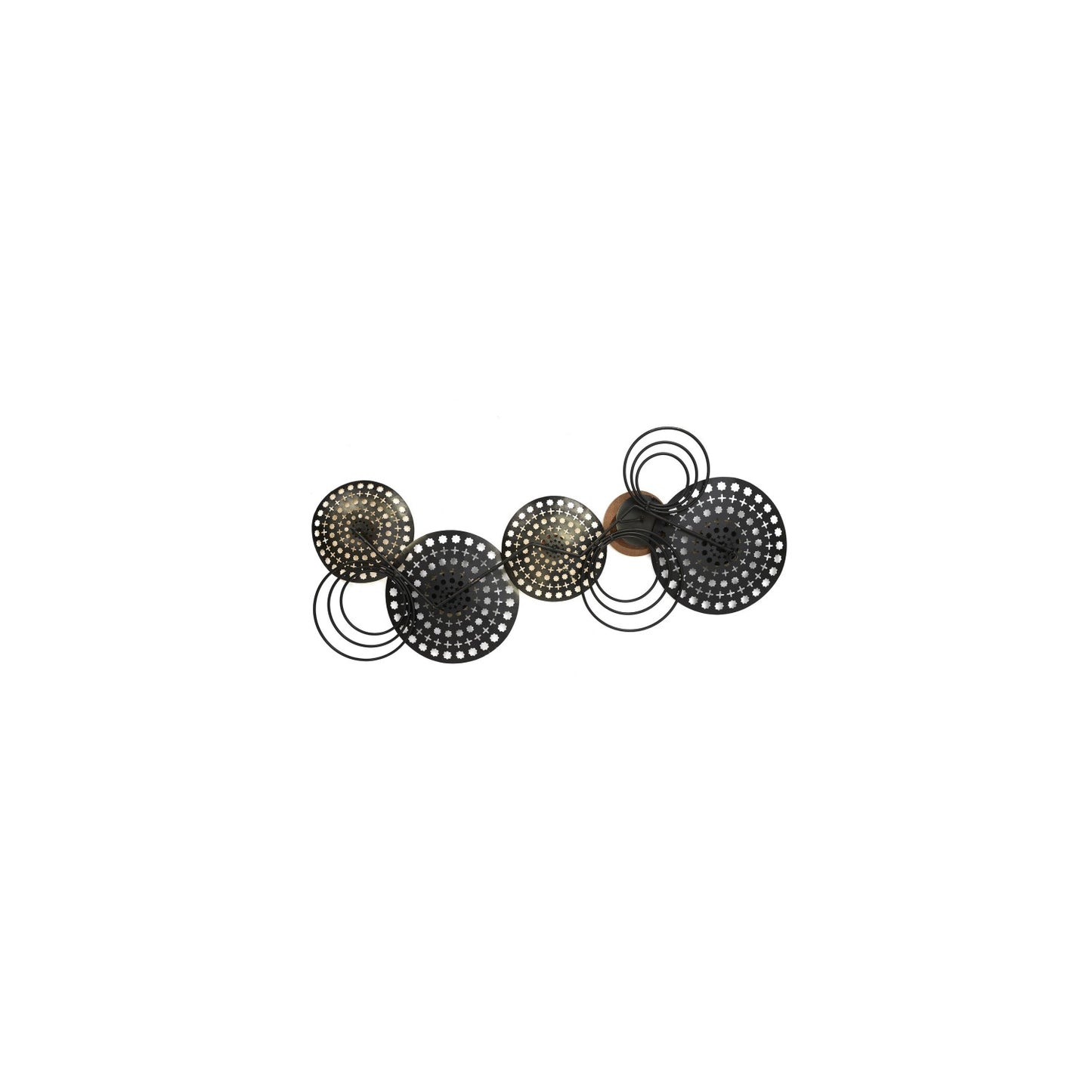 Décoration Murale En Métal "mirage" 63cm Noir & Doré