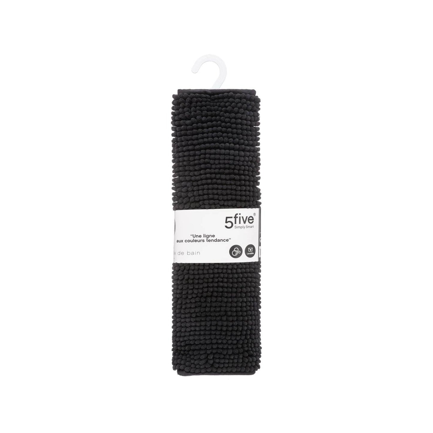 Tapis De Bain 50x80cm Colorama Noir - 5five