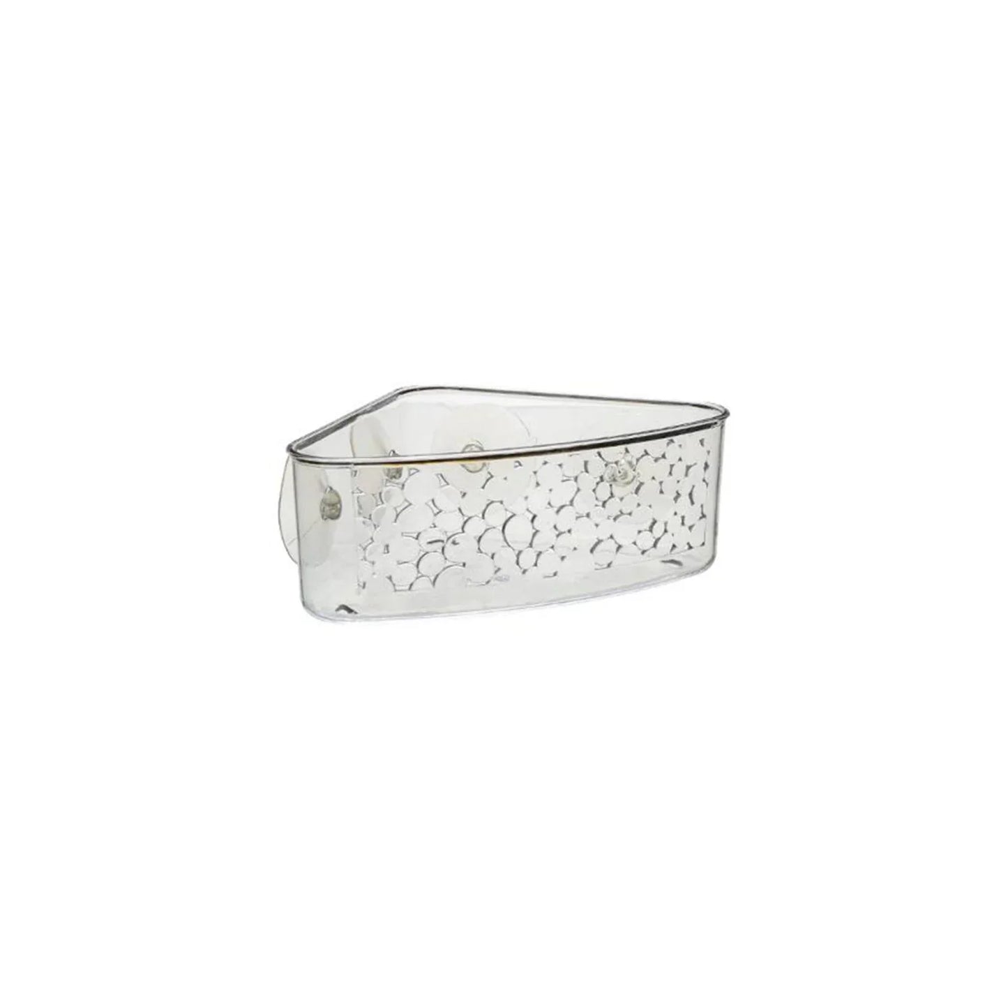 Panier De Douche Ventouse "galet" 23cm Transparent