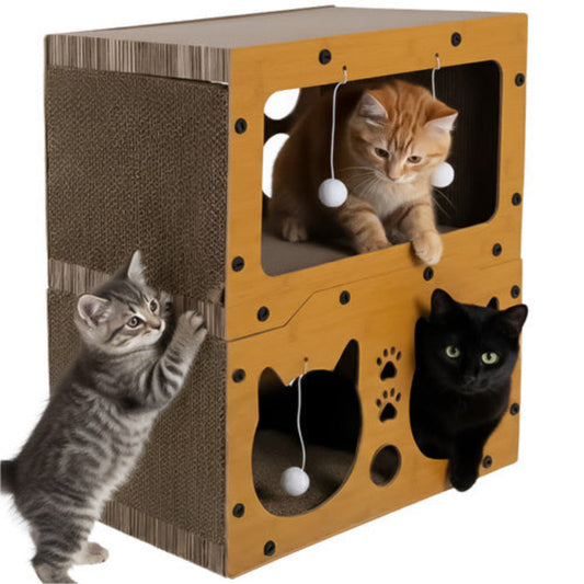 Arbre à chat - maison à deux étages