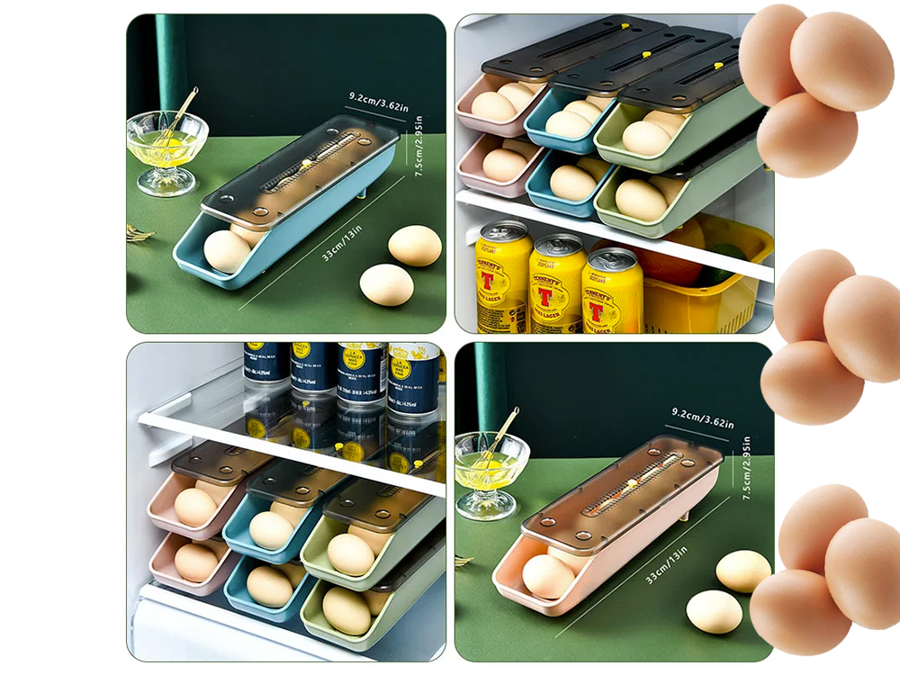 Boîte à oeufs boîte à oeufs organisateur de réfrigérateur plateau à oeufs