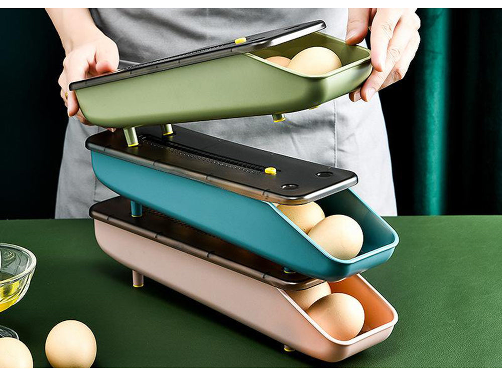 Boîte à oeufs boîte à oeufs organisateur de réfrigérateur plateau à oeufs