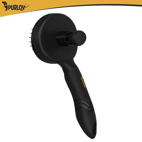 Brosse à fourrure autonettoyante noir purlov