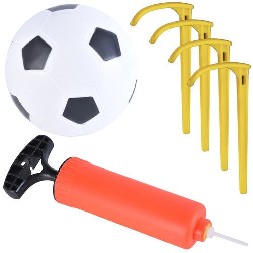 But de football + ballon + pompe