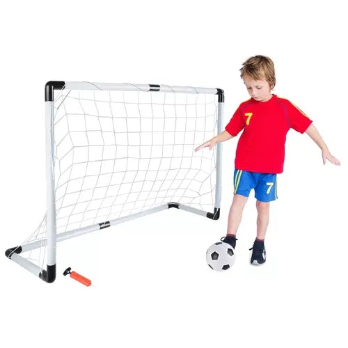 But de football + ballon + pompe
