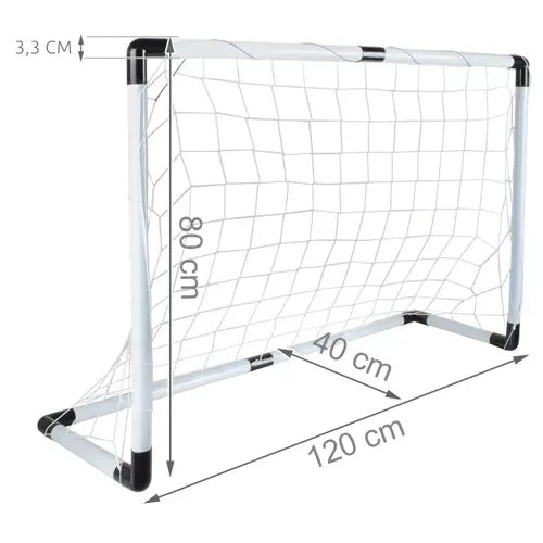 But de football + ballon + pompe