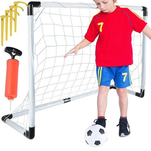 But de football + ballon + pompe