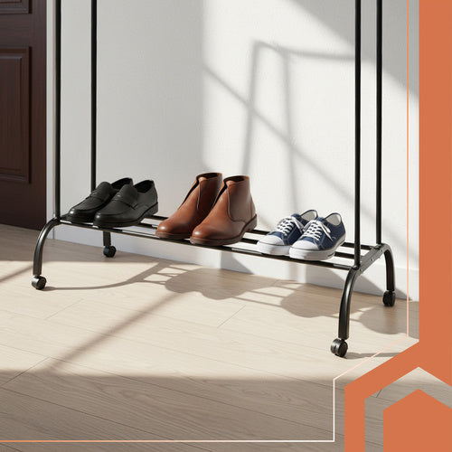 Portant à vêtements double sur roulettes 27084