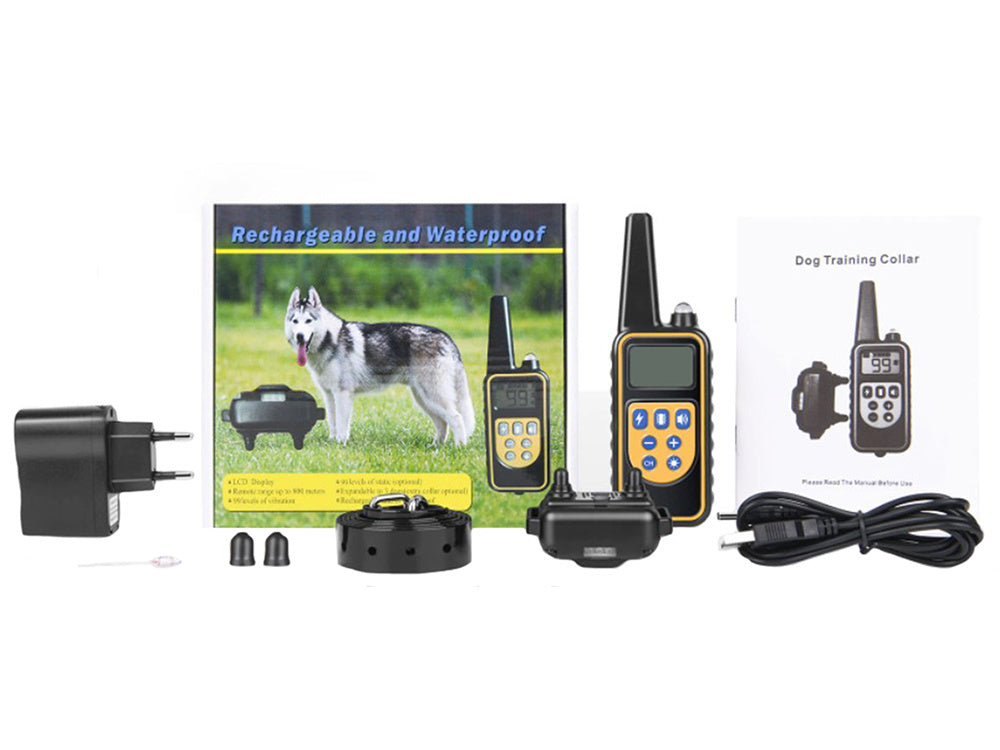 Collier de dressage électrique pour chien 800m télécommande