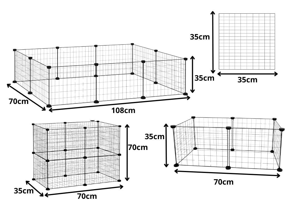 Enclos pour rongeurs – parcour modulaire pour lapins et hamsters