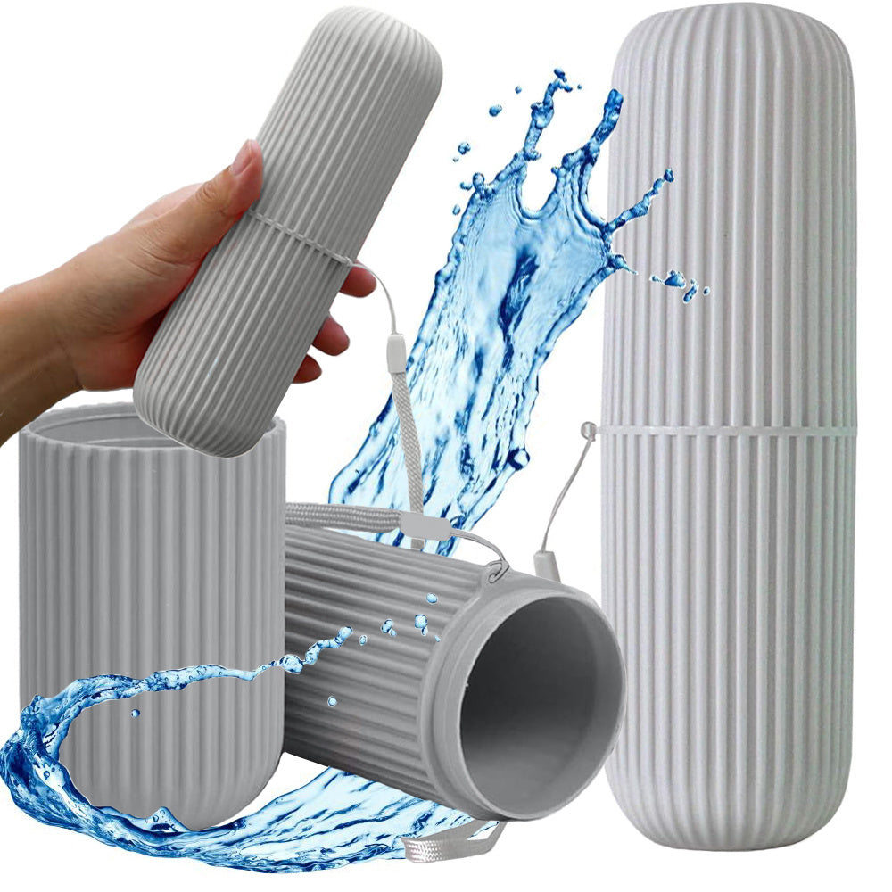 Étui à brosse à dents dentifrice organisateur de voyage étui à cosmétiques gris
