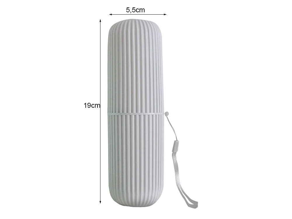 Étui à brosse à dents dentifrice organisateur de voyage étui à cosmétiques gris