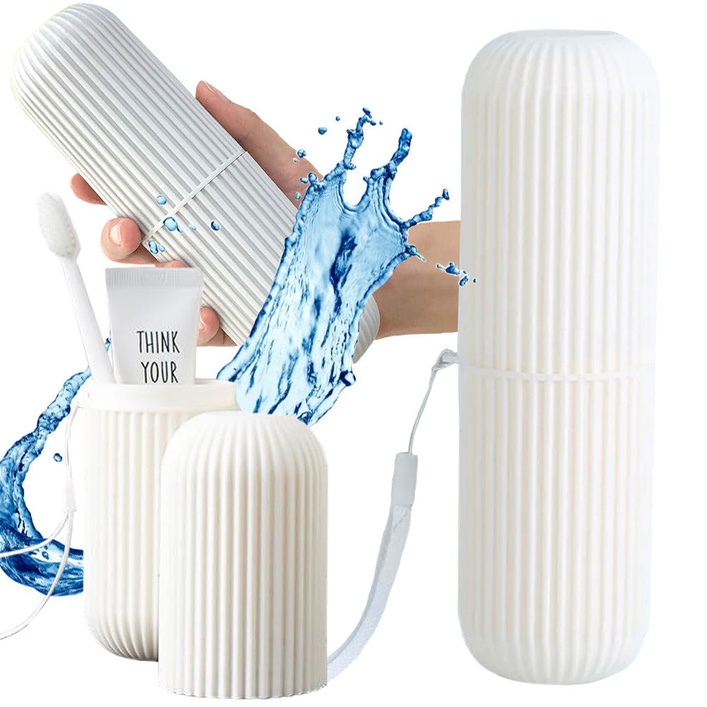 Étui à brosse à dents dentifrice organisateur de voyage étui à cosmétiques blanc