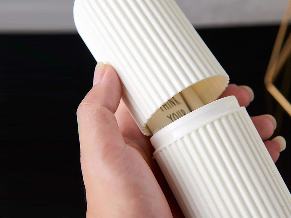 Étui à brosse à dents dentifrice organisateur de voyage étui à cosmétiques blanc