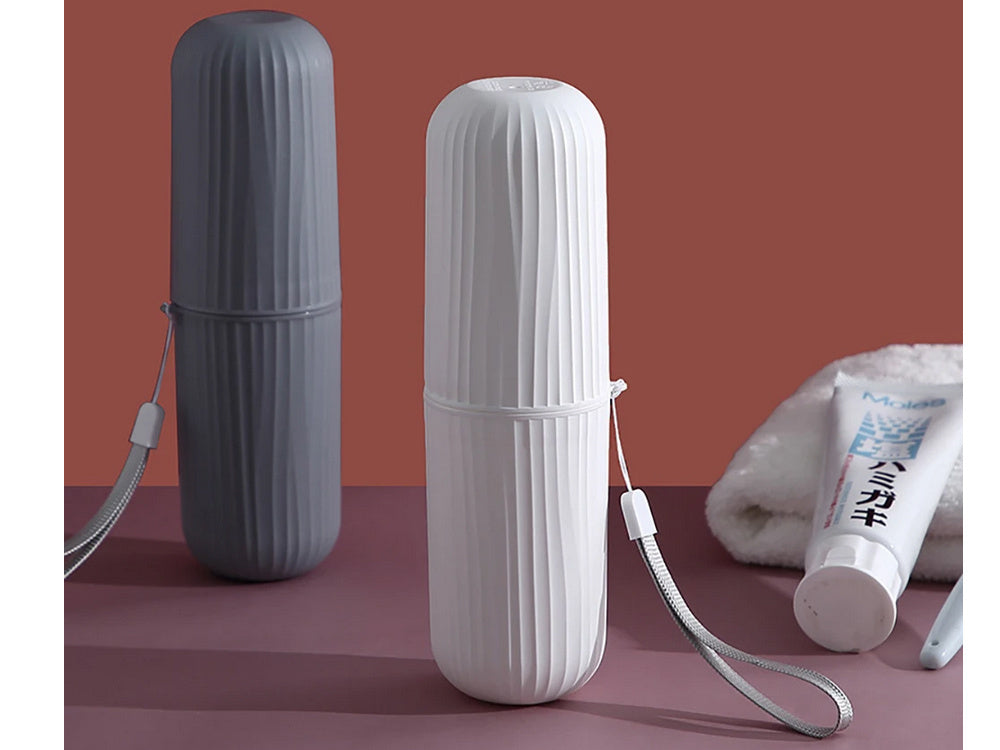 Étui à brosse à dents dentifrice organisateur de voyage étui à cosmétiques blanc