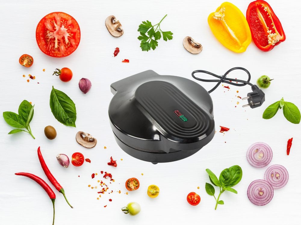 Four à pizza électrique 1000w revêtement antiadhésif cuisson rapide